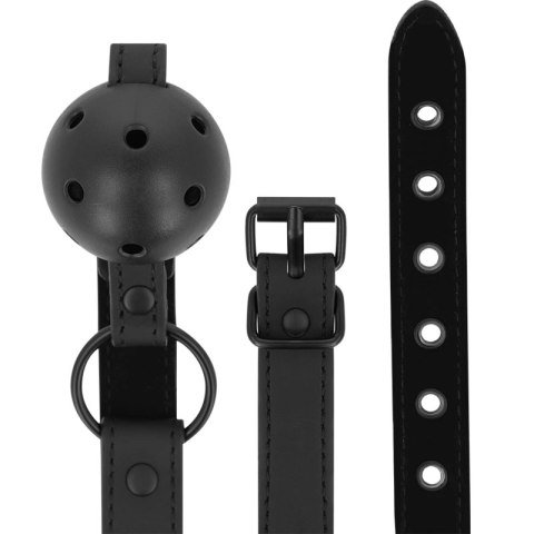 Intense Fetish Pasek z kulą vegan leather - regulowany, czarny