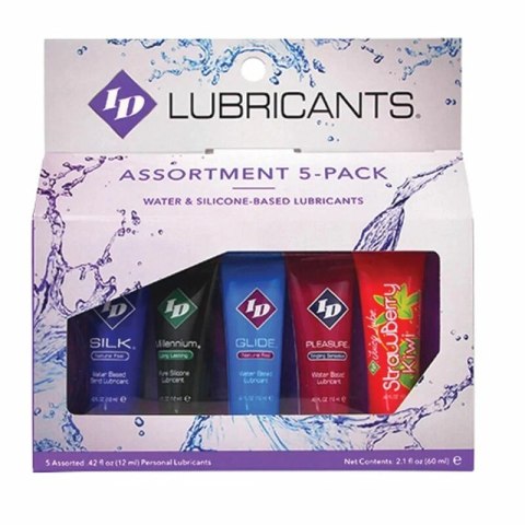 ID Juicy Lube Zestaw 5 Żelow Nawilżających 12 ml Rożne Smaki