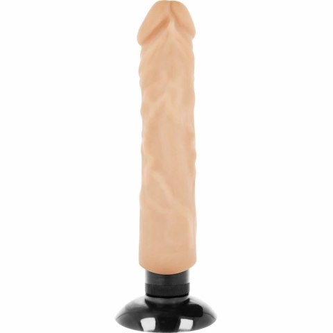 BASECOCK Wibrator 2w1 Flesh 20 cm × 4 cm, elastyczny TPE, przyssawka
