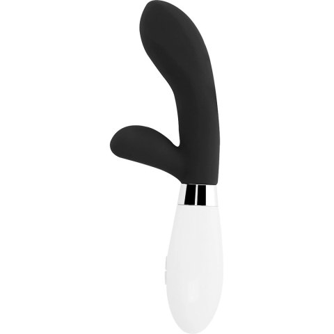 Glossy Jackson Czarny - silikonowy masażer krolik, 10 trybow, 12 cm