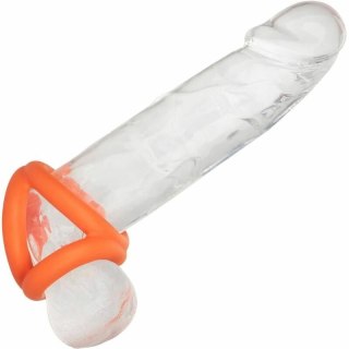 CalExotics Alpha Tri-Ring silikonowy potrojny pierścień pomarańczowy