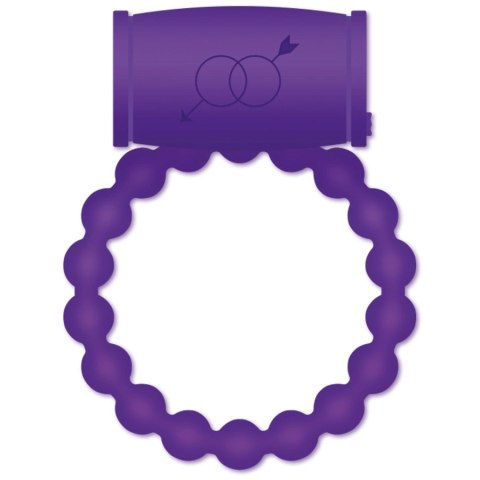 Casual Love Ring 25 - silikonowy pierścień z funkcją wibracji, fioletowy