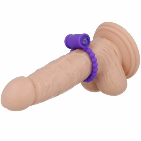 Casual Love Ring 25 - silikonowy pierścień z funkcją wibracji, fioletowy