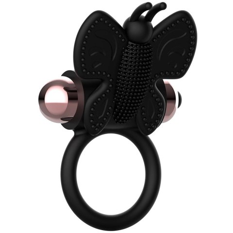 Coquette Chic Desire Pierścień Motyl z Wibratorem Czarny/Złoty 82x41mm