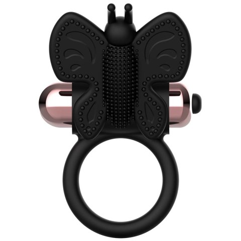 Coquette Chic Desire Pierścień Motyl z Wibratorem Czarny/Złoty 82x41mm