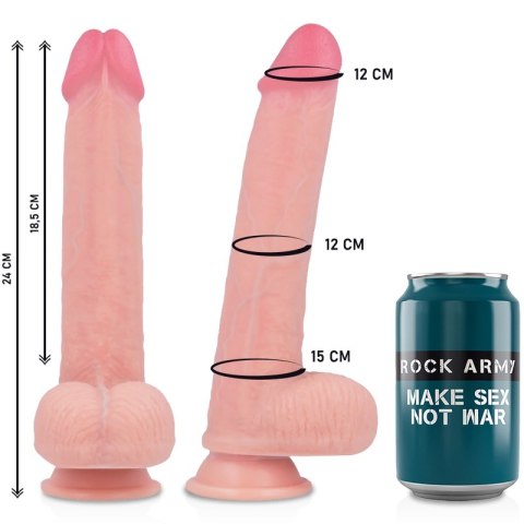 Rock Army Kingcobra 24 cm - Zestaw z systemem mocowania, silikon premium