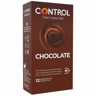 Control Adapta Czekoladowe prezerwatywy brązowe 12 sztuk 54 mm