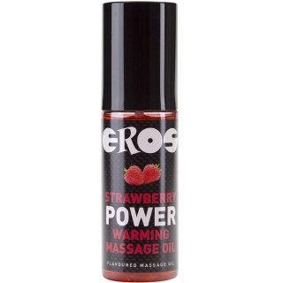 Eros Power Line Olejek Rozgrzewający do Masażu Truskawkowy 100ml