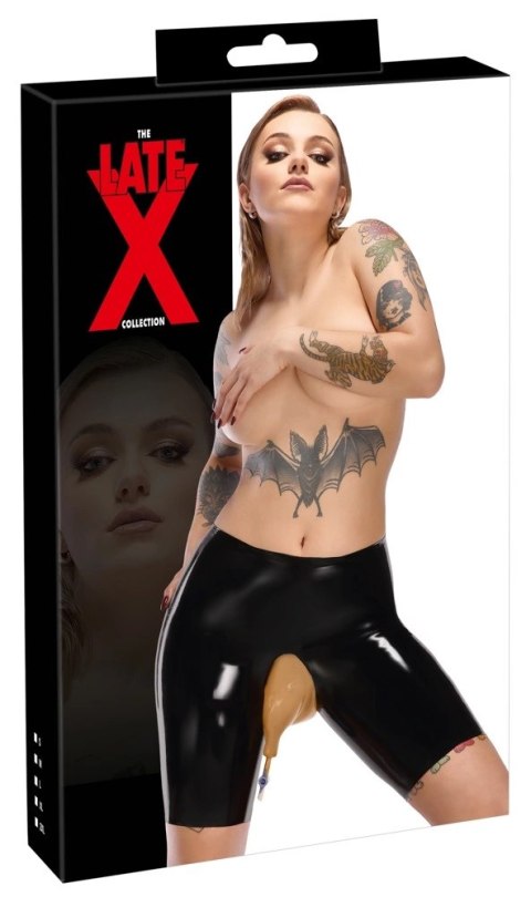 LateX Spodenki Kolarskie Czarny z Przezroczystą Wkładką L 0,4mm