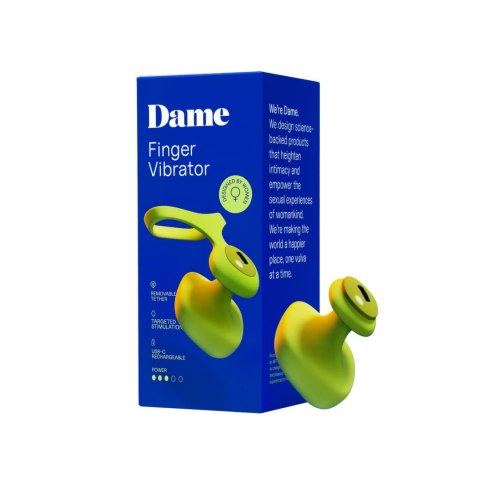 Dame Fin 2.0 - Wibrujący model na palec, ładowanie USB, wodoodporny