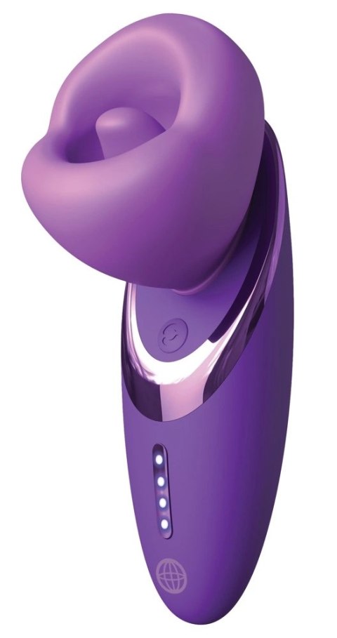 Fantasy For Her Pleasure Sucker Purple - Model z przyssawką i językiem, silikon