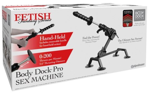 Fetish Fantasy Body Dock Pro - System pchający z pilotem, czarny