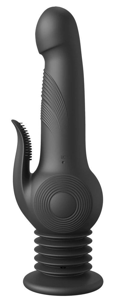 Fetish Fantasy FFS Pogo Thruster Black - Maszyna intymna z silnikami i podstawą ssącą