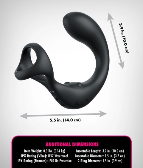 Pipedream Anal Fantasy Elite Taint-Alizer czarny, z pilotem, silikon