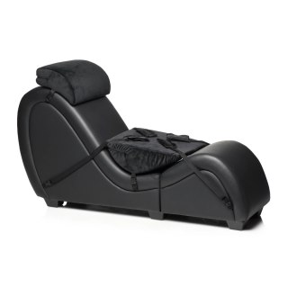 XR Brands Deluxe Sofa z poduszkami wspierającymi, składana PU czarna