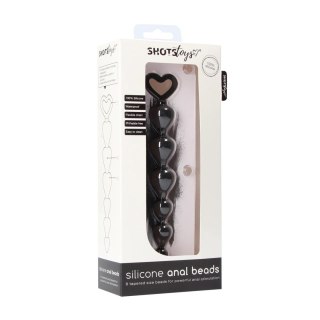 Shots Toys Prążkowany korek anatomiczny silikonowy czarny