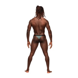 Male Power Magnificence Stringi Micro V z metalowymi detalami SM czarne S/M