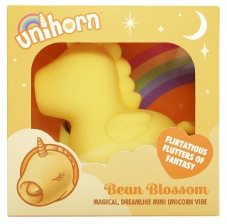 Unihorn Bean Blossom - urządzenie intymne z podwojnym silnikiem, silikon, fioletowe