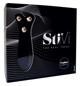 HOT StiVi Czarny wielofunkcyjny stymulator dla par, wodoodporny