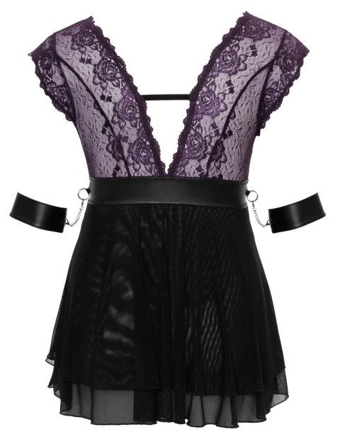 Cottelli Bondage Babydoll Fioletowa Koronka Zestaw 4XL