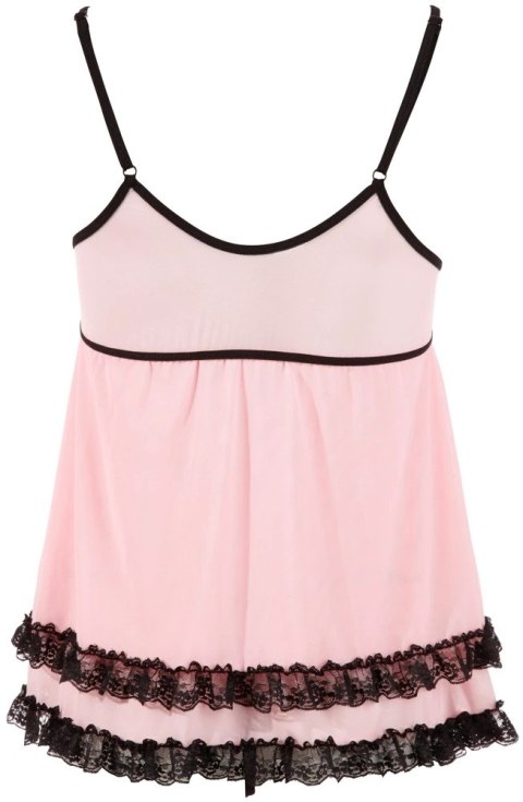 Cottelli Collection Koszulka Nocna Plus Size Rożowa z Koronką 2XL