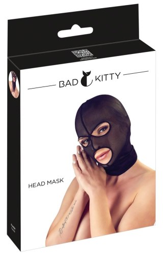 Bad Kitty Powernet Czarna Maska Anatomiczna Otwarte Oczy i Usta