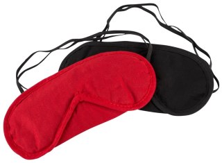 Cottelli Accessoires Zestaw Opasek na Oczy Czarna i Czerwona Bawełna