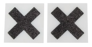 Cottelli Accessories - Naklejki dekoracyjne czarne X 5,9x5,9cm