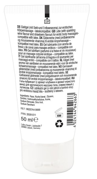Lick It Żel do masażu truskawka-wino 50ml wegański na bazie wody