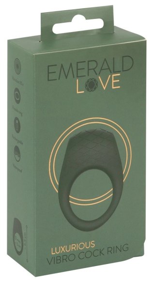 Emerald Love Luxurious Vibro Ring - silikonowy pierścień z 10 trybami