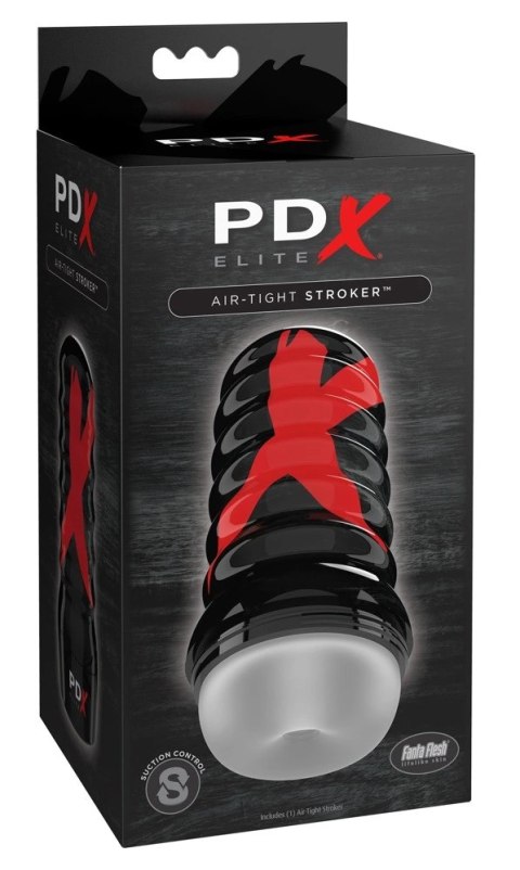 PDX Elite Air Tight Frosted - kompaktowa maszyna intymna, przezroczysta 19,1 cm