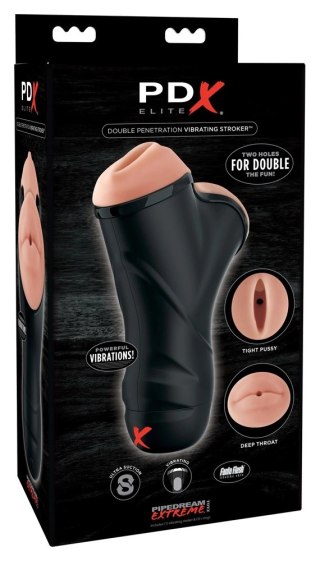 Pipedream PDX Elite model dwukanałowy, kompaktowy system wibracyjny 22,5cm