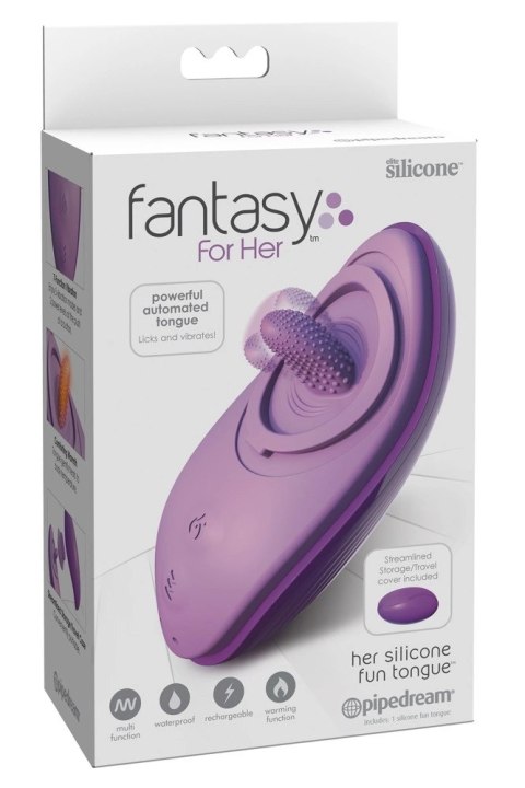 Fantasy For Her model z języczkiem - silikonowy masażer punktowy, fioletowy
