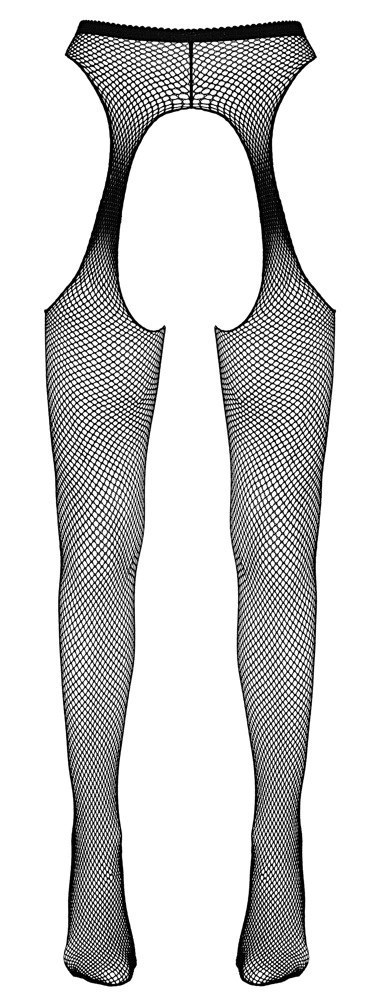 Cottelli Legwear Rajstopy Kabaretki z Pasem, Czarny L/XL