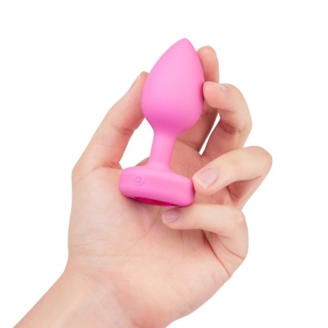 B-Vibe Heart Plug S/M Pink - silikonowy model z pilotem 15 trybow