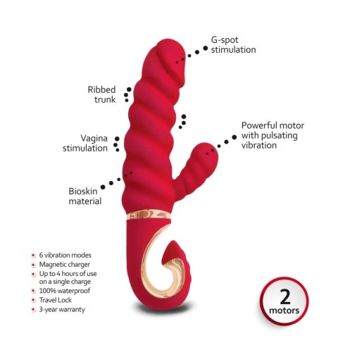 Gvibe Gcandy Mini Chilli Coral - dwusilnikowy model wodoodporny 19 cm