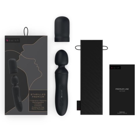 B Swish Bthrilled Premium Noir masażer bezprzewodowy, silikonowy, 12 cm