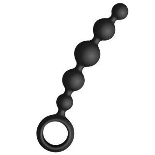 Joydivision Joyballs Anal Wave Short Black - krotki łańcuszek silikonowy 17,5 cm
