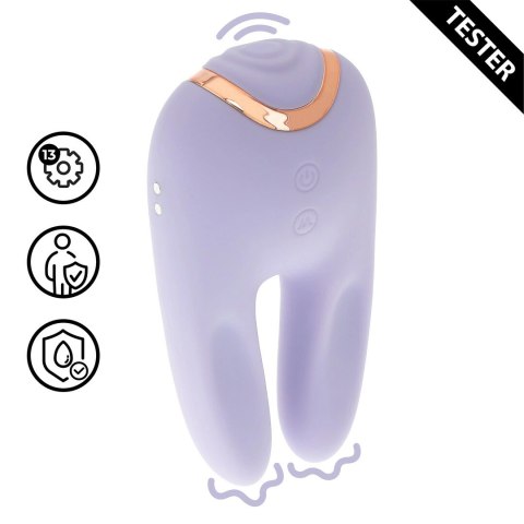 Bonnie Double-ended Tapping Vibrator Lavender Tester - 13 trybow, kompaktowy