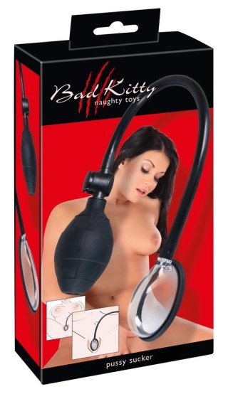 Bad Kitty - Pompka prożniowa ręczna z anatomiczną przyssawką, silikon