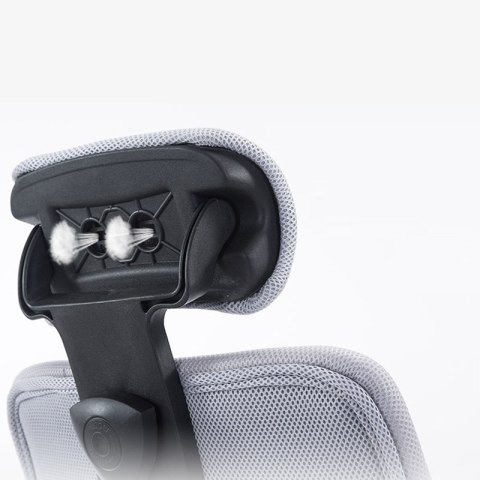 Ergonomiczny, obrotowy fotel z podnóżkiem i zagłówkiem, wentylacja - czarny