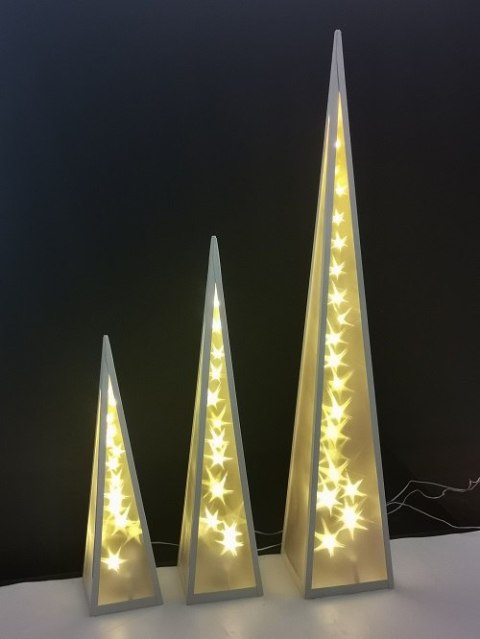 Świąteczna Choinka Lampa LED Gwiazdki obrotowe 90 cm