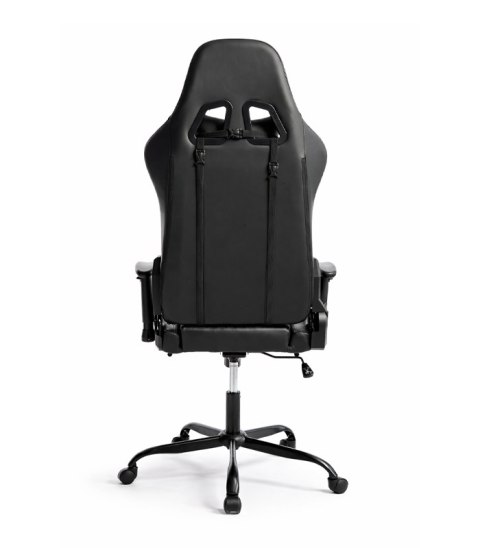Ergonomiczny Obrotowy Fotel Gamingowy Czarny Z Podnóżkiem Fotel Biurowy
