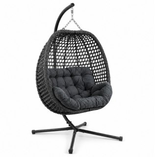 Fotel wiszący, huśtawka kokon z poduszkami DWUOSOBOWY- BOX KR46SZ