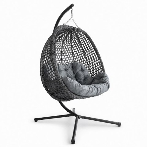 Fotel wiszący, huśtawka kokon z poduszkami DWUOSOBOWY- BOX KR46SZ