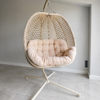 Fotel wiszący, huśtawka kokon z poduszkami DWUOSOBOWY- BOX, kaszmir KR46K