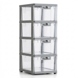 Plastikowy regał na kółkach szafka szuflady szafa 66x 34x 26cm PO21